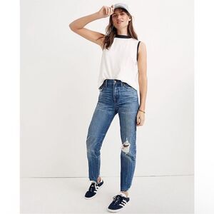 MADEWELL | The Perfect Vintage Jeans Destructed Medium Blue Women’s Size 25